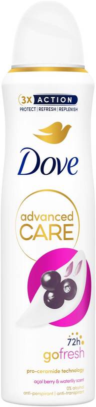 Dove 72h Advanced Care Go Fresh Acai & Water Lily Antiperspirant Deo Spray 150 ML
