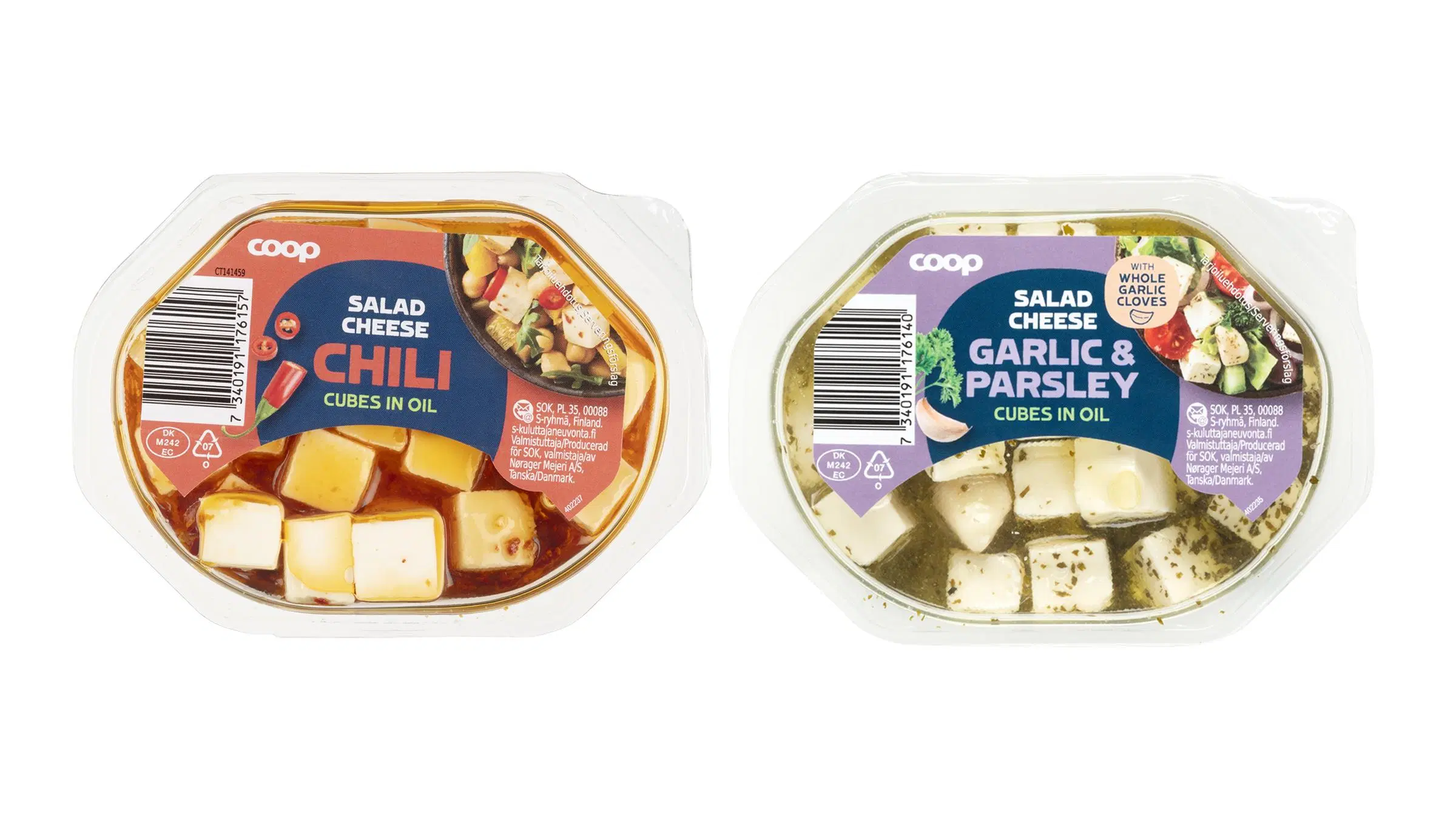 Coop-salaattijuustokuutiot