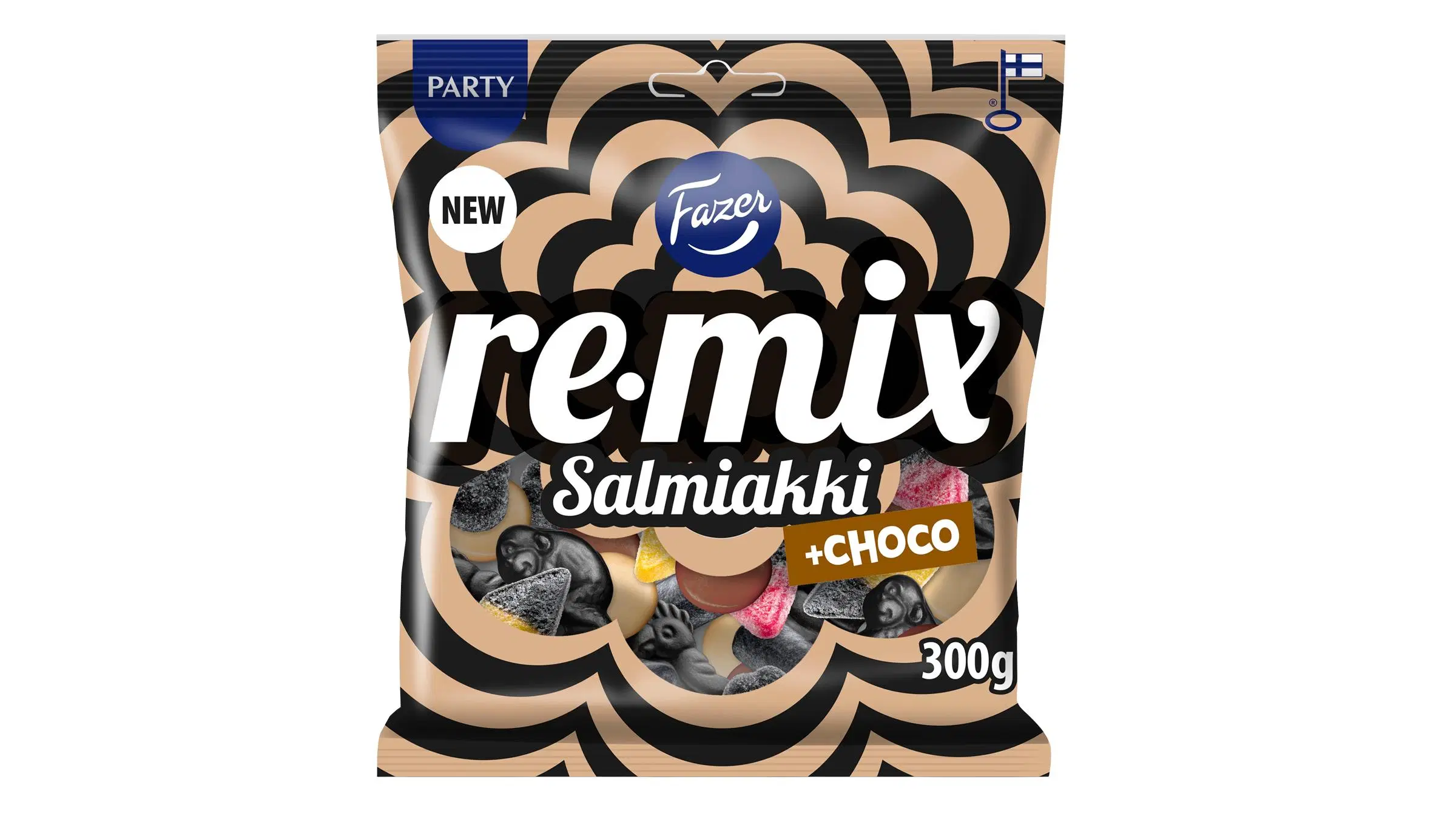 Fazer Remix Salmiakki +choco -karkkipussi