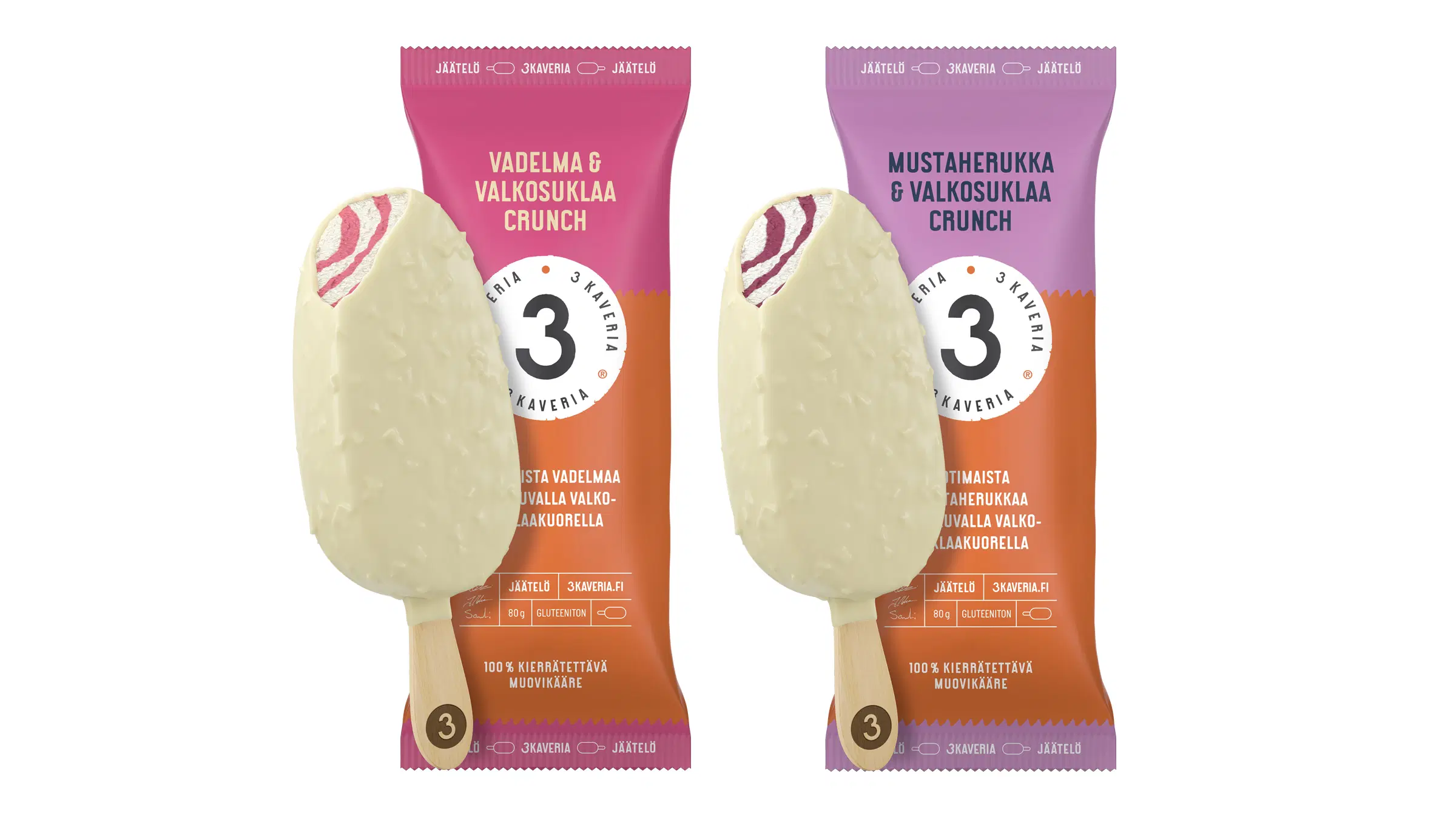 3 Kaveria Crunch -puikot