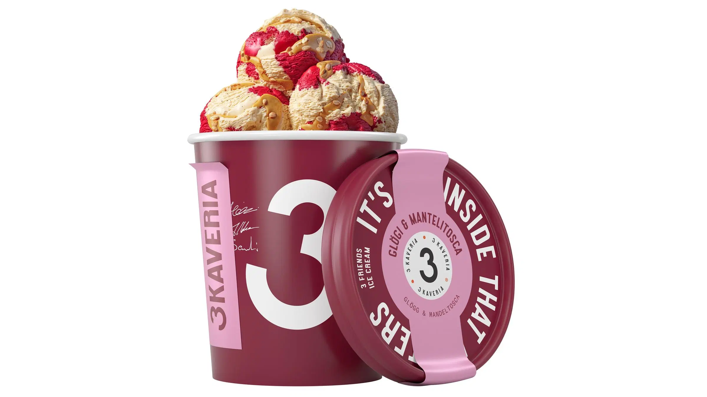 3 Kaveria Glögi & Mantelitosca -jäätelö
