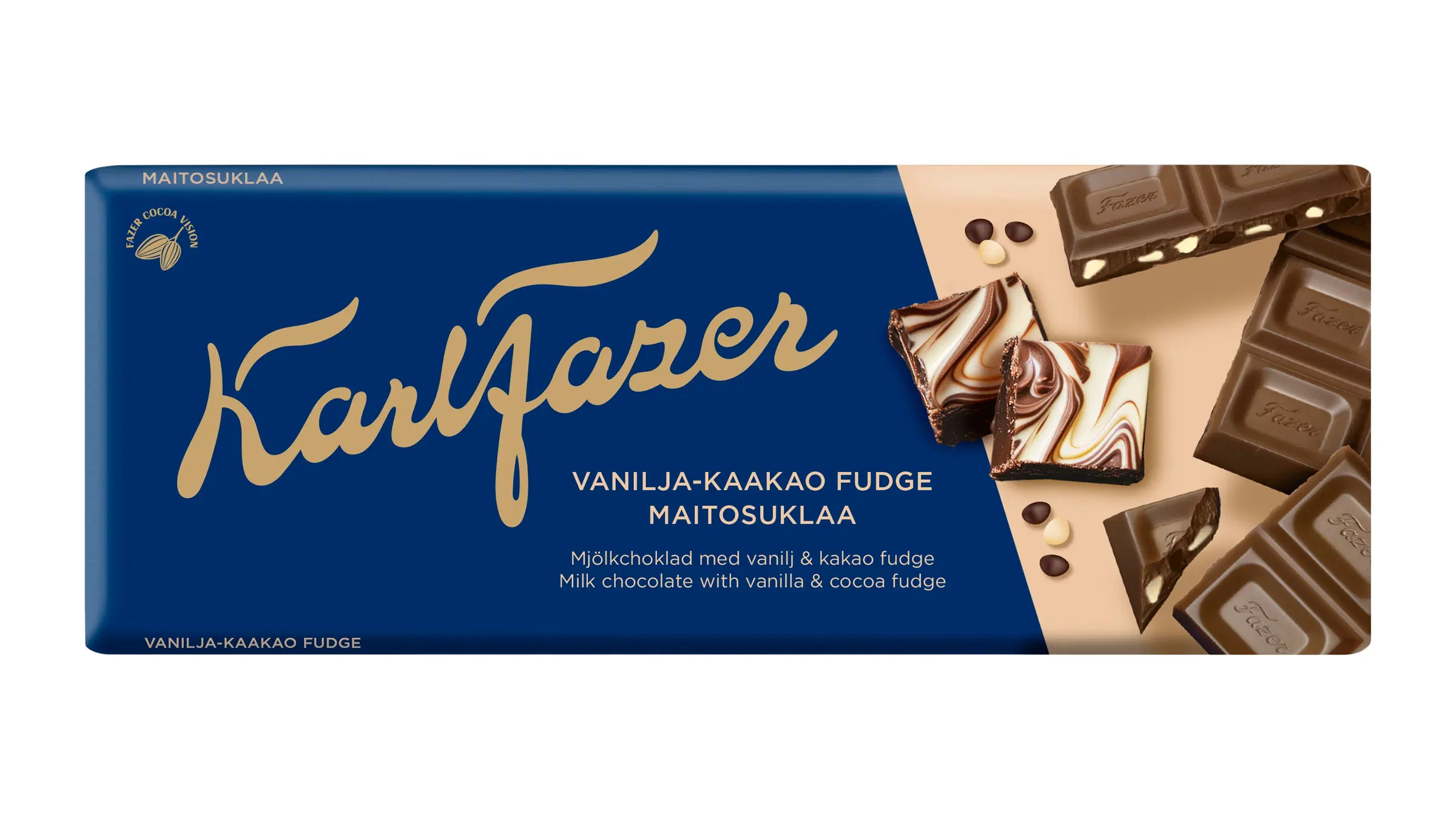 Karl Fazer -suklaalevy Vanilja-kaakaofudge