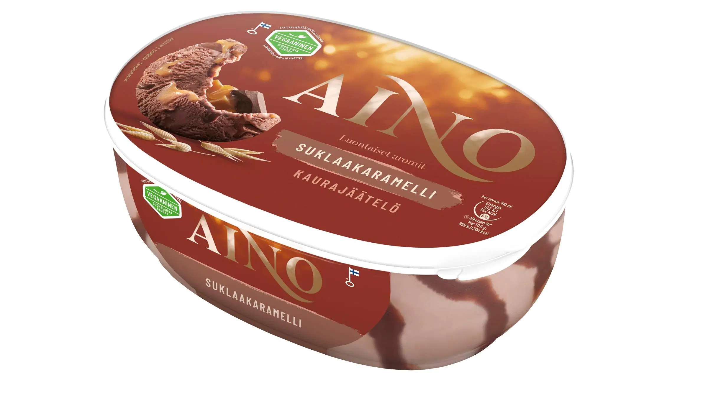 Aino Suklaakaramelli -kaurajäätelö