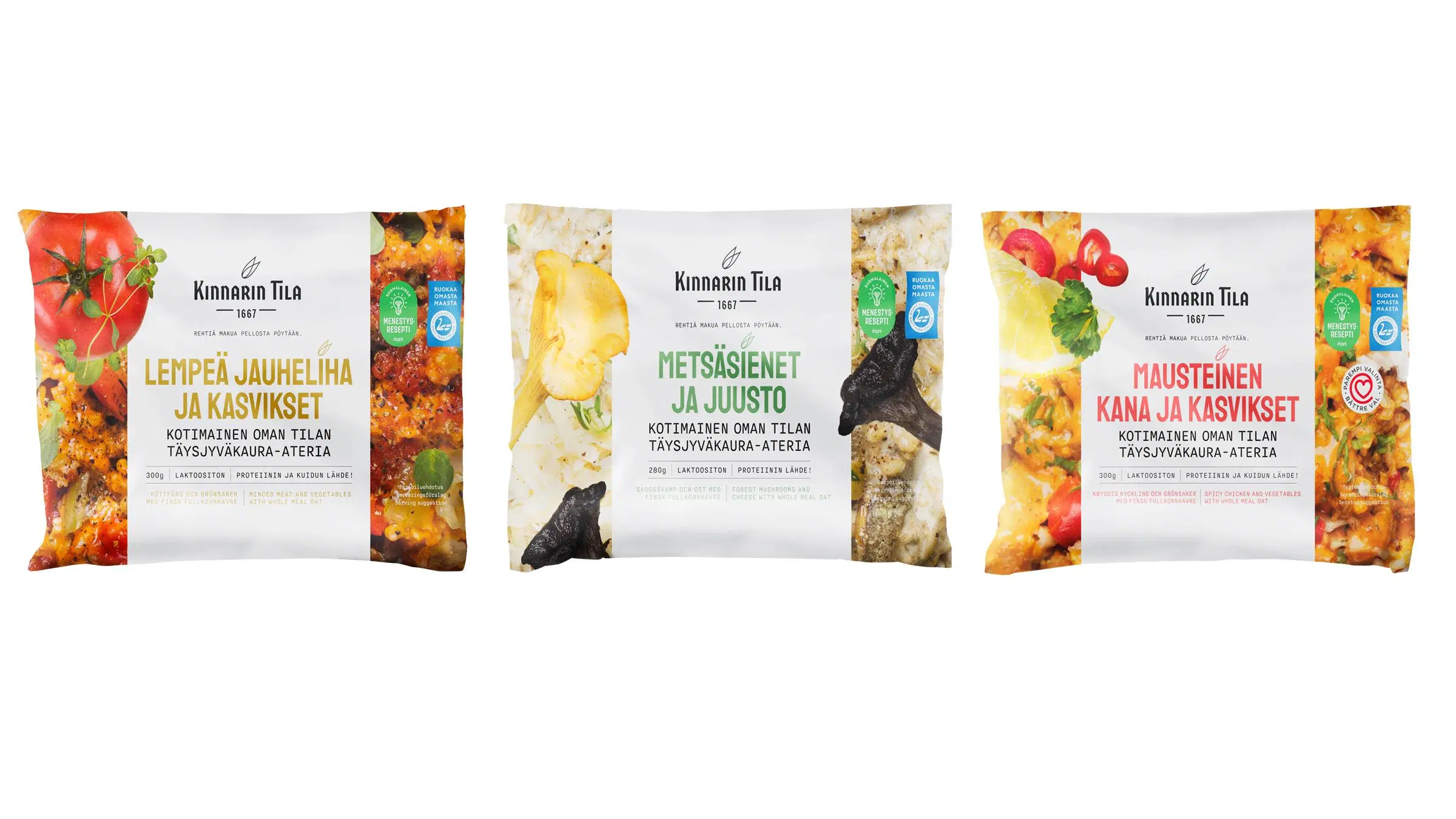 Kinnarin tilan täysjyväkaura-ateriat