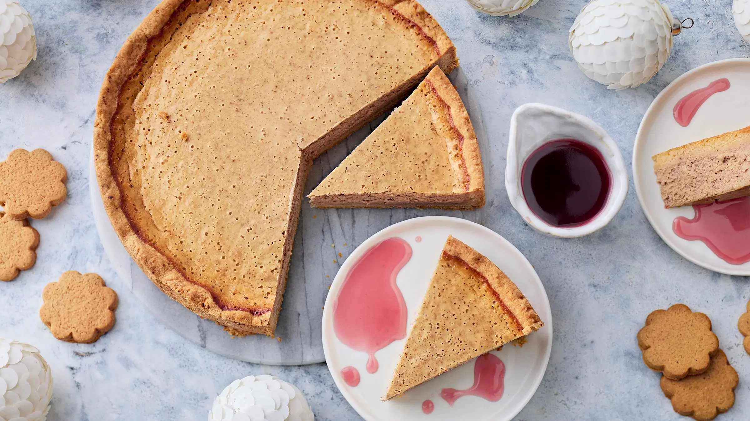 Piparijuustokakku ja glögikastike