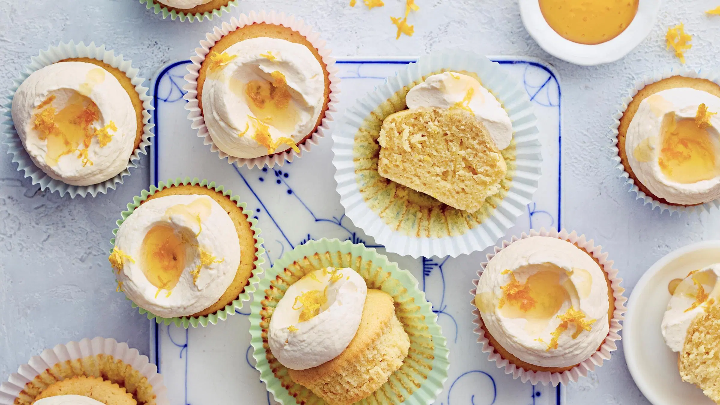 Hunajaiset appelsiini-inkiväärimuffinsit