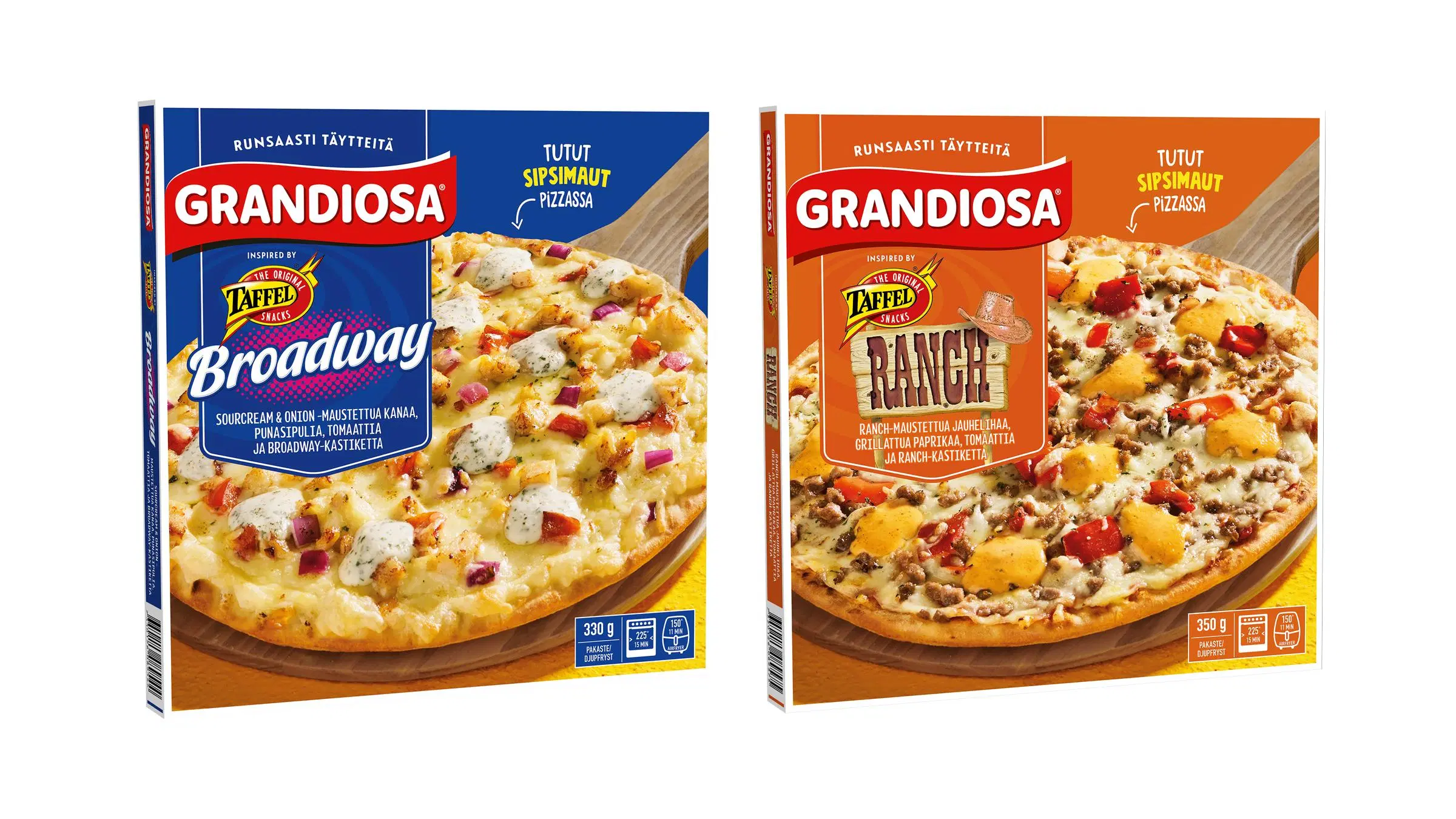 Grandiosa inspired by Taffel Ranch- ja Broadway-pizzat