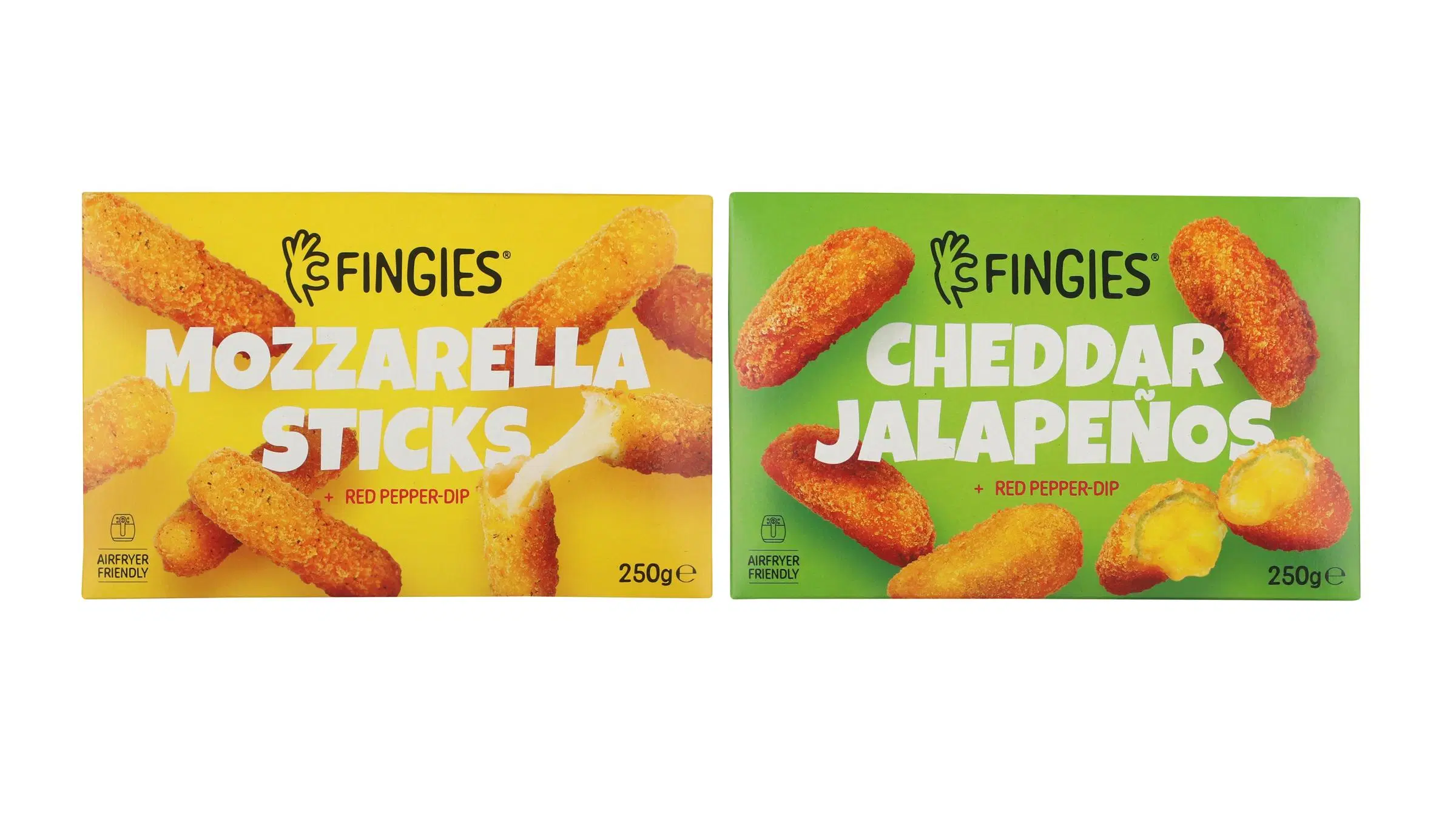 Fingies Cheddar Jalapeños ja Mozzarella Sticks