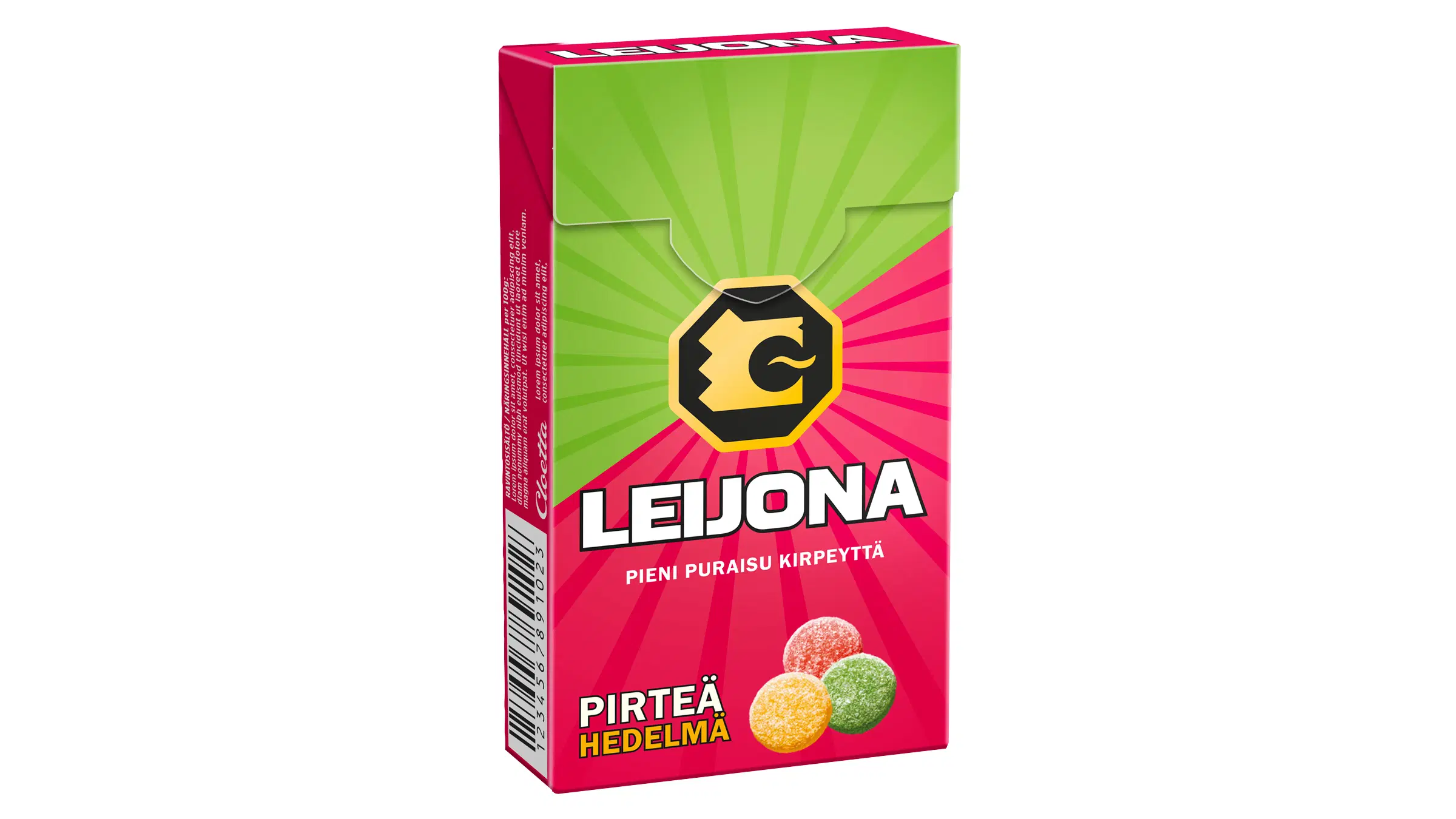 Leijona Pirteä Hedelmä -pastillit