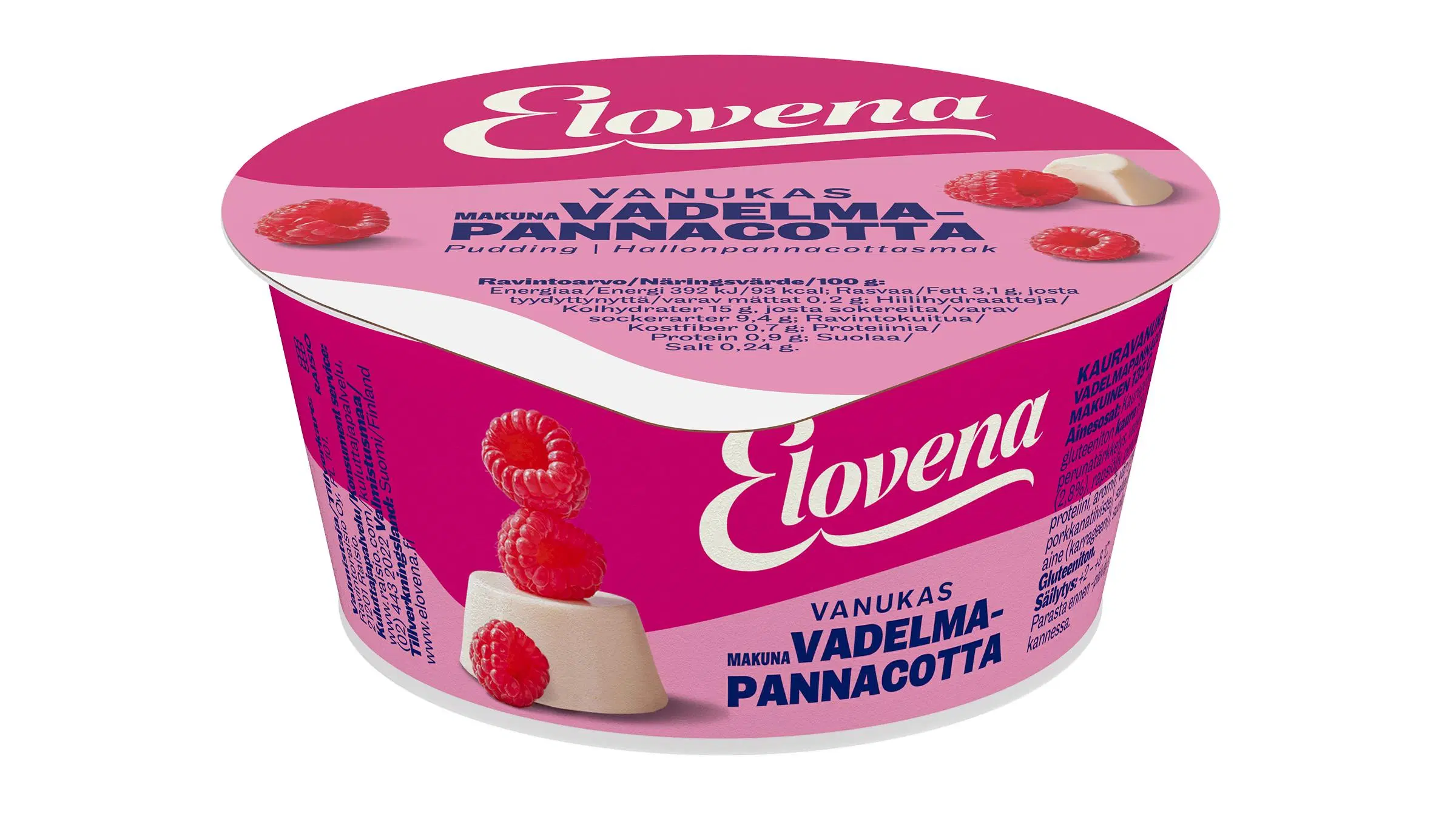 Elovena vadelmapannacotta vanukas