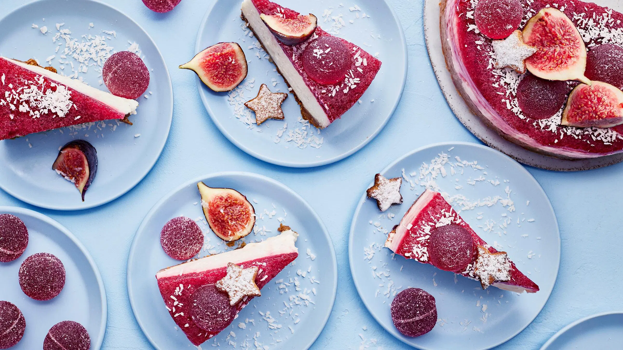 Samettinen glögijuustokakku