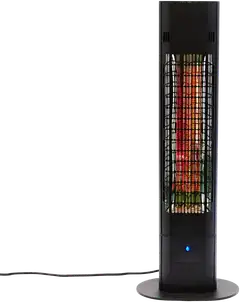 HORTUS Terassilämmitin 1800W lattiamalli, kaukosäädin, soft touch, musta - 1
