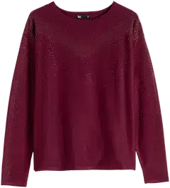 TEX naisten neulospusero glitter I291427 - GRENADINE - 4