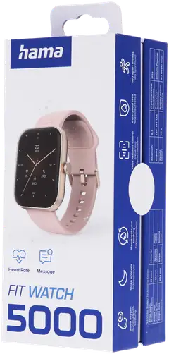 Hama Smart Watch 5000 älykello, TFT 1.65", IP68, kulta/roosa - 13