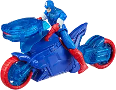 Avengers Leikkisetti Kapteeni Amerikka ja kilpiä ampuva pyörä 10cm - 3