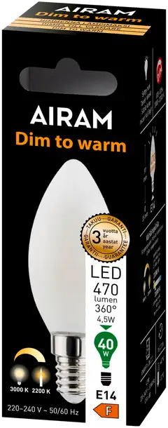 Airam LED kynttilä dim to warm 4,5W 470lm E14 - 2