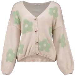 Hailys naisten neuletakki cd fl44ewer unf-3344 - beige/sage green - 1