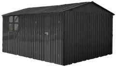 Fornorth pihavarasto ikkunalla 375x286x162cm, musta - 6