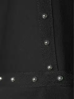 WKLY. naisten lyhythihainen trikoopusero studs-somisteet 213W312660 - Black - 5