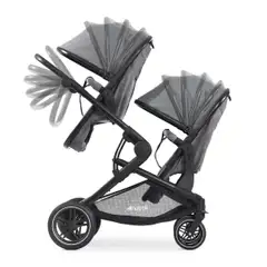 Hauck tuplarattaat Atlantic Twin harmaa - 30