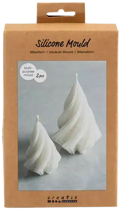Silikonimuotti, Joulukuuset, Kork. 8+11 cm, halk. 5+7 cm, 2kpl/ 1 pkt - 1