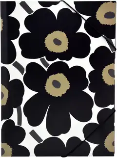 Marimekko kulmalukkokansio A4 Unikko musta - 1