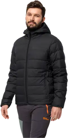 Jack Wolfskin miesten untuvatakki Ather down hoody jacket m 120767 - BLACK - 2