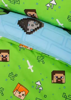 Lasten pussilakanasetti Minecraft 150x210 + 50x60 cm - 9