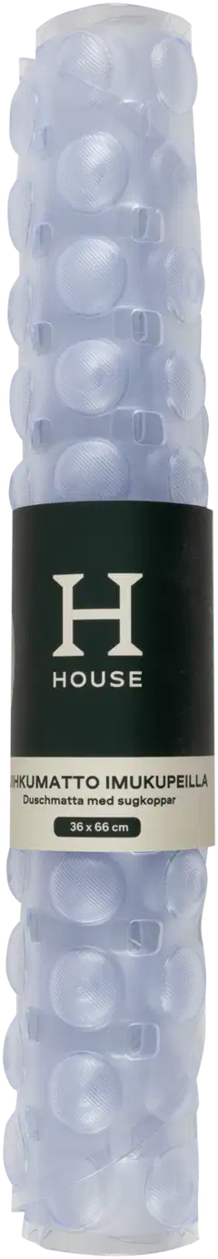 House kylpyhuoneenmatto Nonslip ovaali 36x66 cm läpinäkyvä - 2