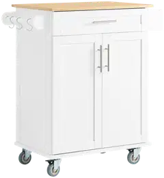 SoBuy keittiövaunu valkoinen FKW13-II-WN - 3