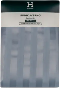 House suihkuverho Stripe 180x200 cm, tummanharmaa - 3