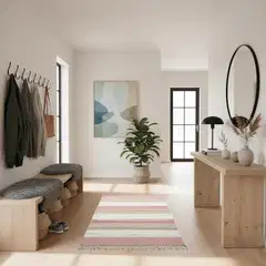 House puuvillamatto Liina 90x150 cm roosa/l.valkoinen/greige - 4