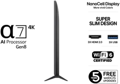 LG 65" 4K NanoCell Smart LED TV 65NANO80A6B - 3