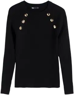TEX naisten neulepusero I292929 - BLACK 1 - 4