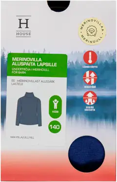 House lasten aluspaita merinovillaa 231H332544 - 19-3936tcx skipper blue - 4