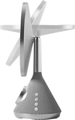 Waltter Magic Mirror LED meikkipeili langattomalla latauksella ja kaiuttimella hopea - 3