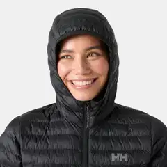 Helly Hansen naisten pitkä kevytvanutakki Sirdal Long Hooded Insulator 63503 - Black - 5