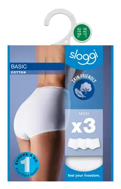 Sloggi Basic Maxi naisten alushousut 3-pack - Valkoinen - 1
