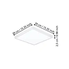 EGLO kattovalaisin Fueva 6 LED 17,5W CCT 39x39 cm valkoinen - 5