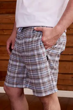 Reino&Aino miesten shortsipyjama Reino - White/blue - 6