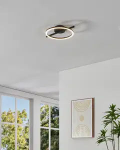 EGLO kattovalaisin Amandolo LED 17W 40 cm RGB CCT musta/valkoinen - 12