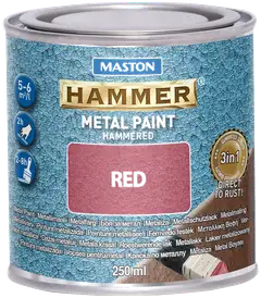 Maston metallimaali Hammer Vasaralakka punainen 250 ml - 1