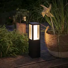 Philips Hue Impress -pylväsvalaisin ulkokäyttöön 16W 2000-6500K 590LM musta - 5
