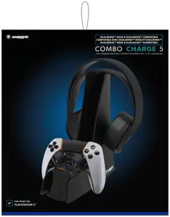 Snakebyte lataustelakka PS5 ohjaimille ja langattomalle pelikuulokkeelle - musta - 3