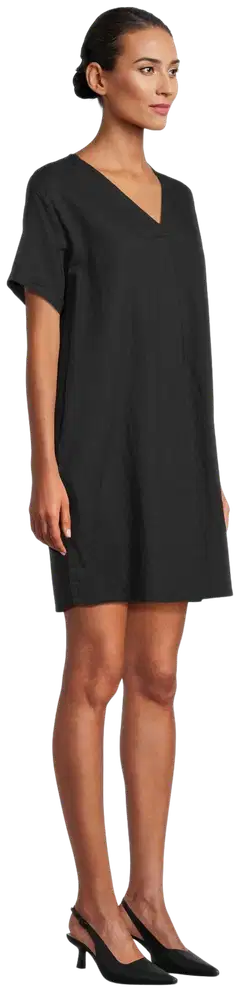 London Fog naisten pellavasekoitetunika 218L261701 - BLACK - 4