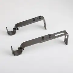 Ihanin verhotanko S-kannakke antrasiitti 16/19mm 9-13cm 2kpl - 2