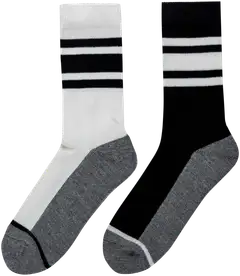 House naisten villapohjasukat 214H322518 2-pack - Black/white - 1