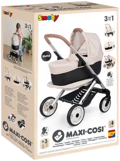 Smoby Maxi-Cosi 3in1 Nukenvaunut: vaunut, rattaat ja kantokoppa - 3