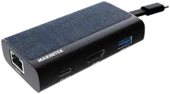Marmitek USB-C-keskitin Connect Hub 4 -adapteri - 1