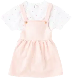TEX BABY vauvojen setti liivimekko ja t-paita I274071 - PINK LIGHT 2 - 1